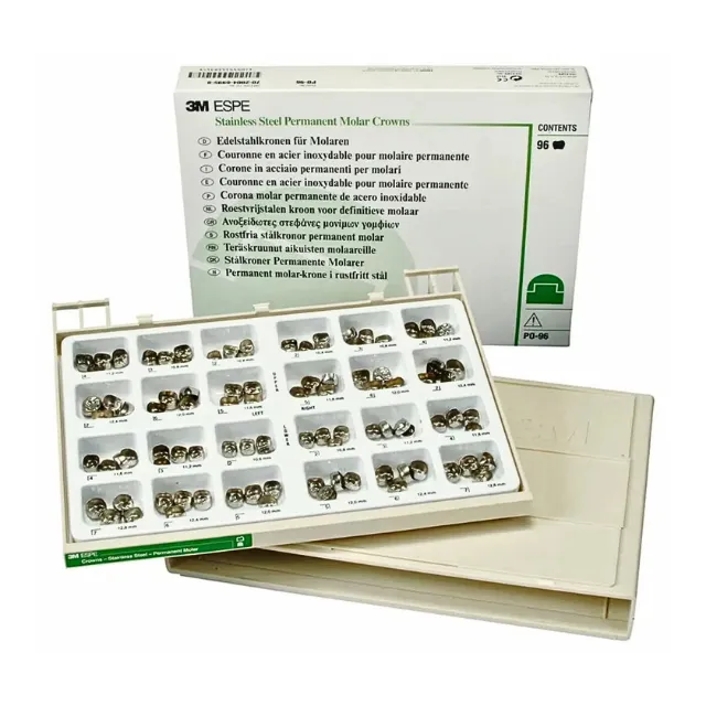 3M Paslanmaz Çelik Kuron Daimi Molar Set photo