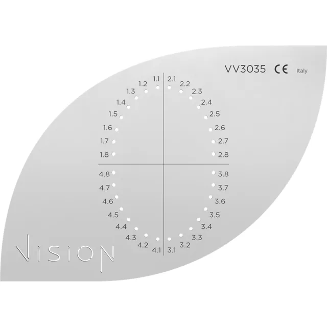 Asa Dental Style Italiano Vision Rubber Dam Metal Şablon photo