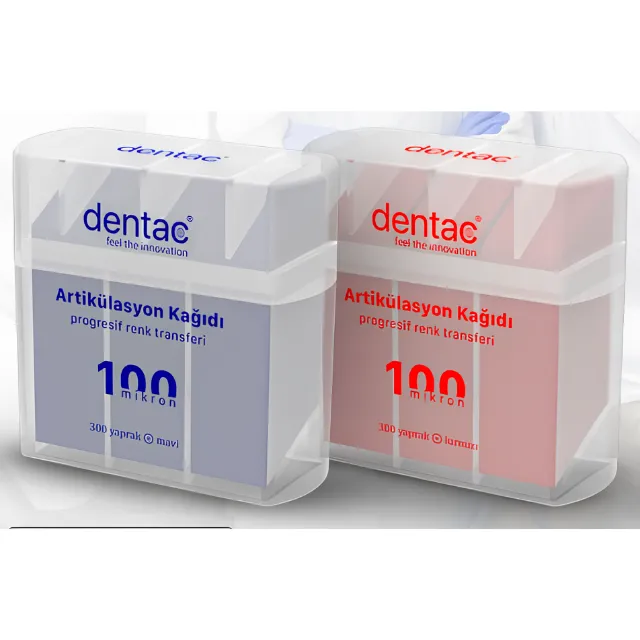Dentac Artikulasyon Kağıdı 100 Mikron Düz 300'lük photo