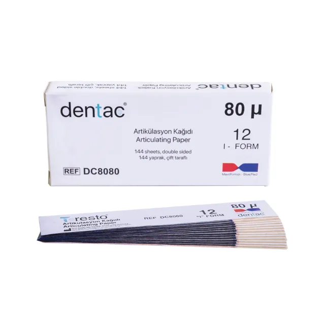 Dentac Artikulasyon Kağıdı 80 Mikron Düz 144'lük photo