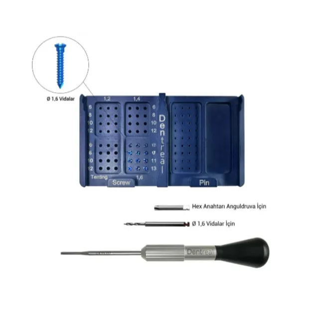 Dentreal Titanyum Kemik,Plate,Mesh Sabitleme Mini Vida Seti - 1,6 mm Vidalar photo