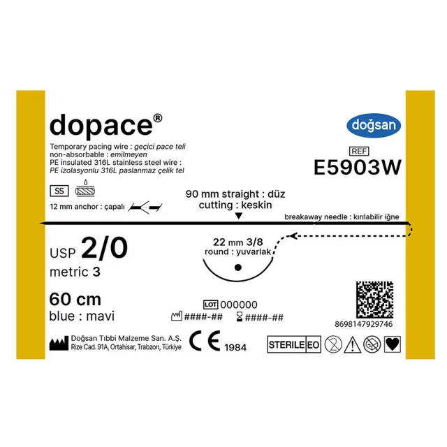 Doğsan Dopace 2/0 90 Düz(▼) 22 3/8 Yuv 60cm Çapalı photo
