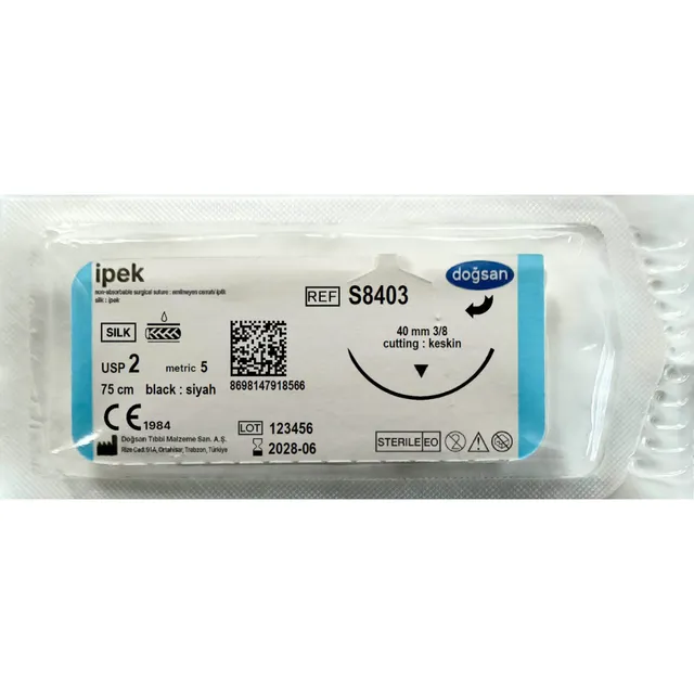 Doğsan İpek 2 40 3/8 Keskin(▼) 75cm Emilemeyen Sütur photo