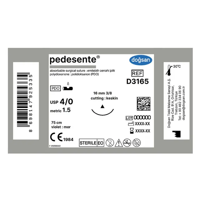 Doğsan Pedesente 4/0 16 3/8 Keskin(Δ) 75cm photo