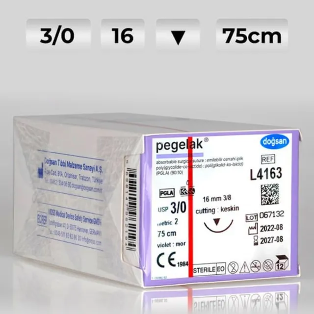 Doğsan Pegelak 3/0 16 3/8 Keskin(▼) 75cm photo