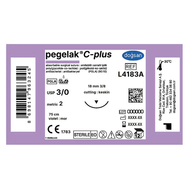 Doğsan Pegelak Plus 3/0 16 3/8 Keskin(▼) 75cm photo