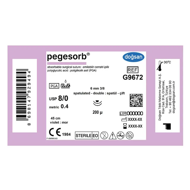 Doğsan Pegesorb 8/0 6 3/8 Spat(çft) 200µ 45cm photo