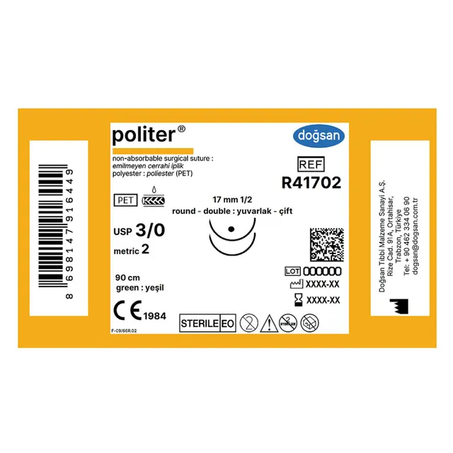 Doğsan Politer 3/0 17 1/2 yuv(çft) 90cm photo