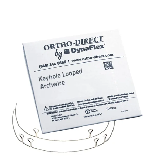 Dynaflex Keyhole Looped Wire - Mantar Kafalı Tel - Çelik - 2 Hole photo