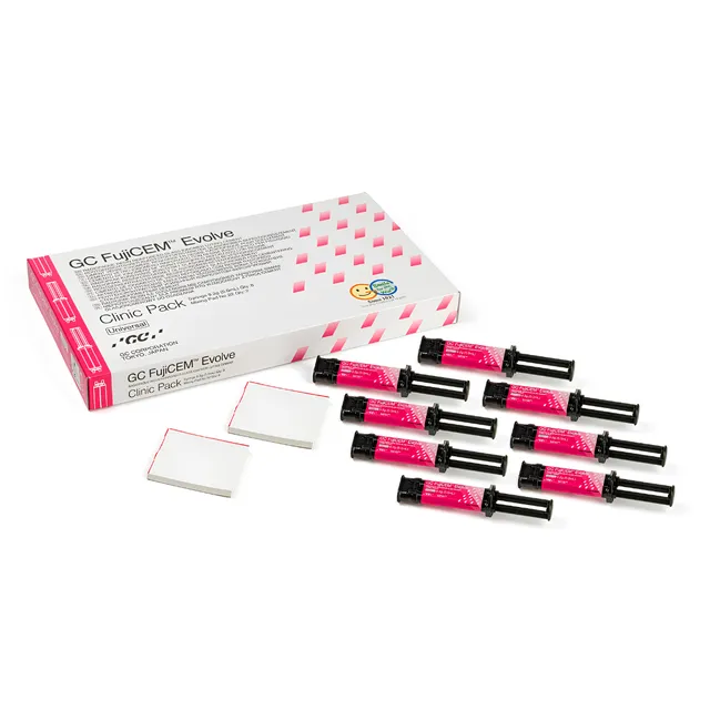 GC Dental Fujicem Evolve Rezin Modifiye Cam İyonomer Siman Clinic Pack 8x9,2 gr photo