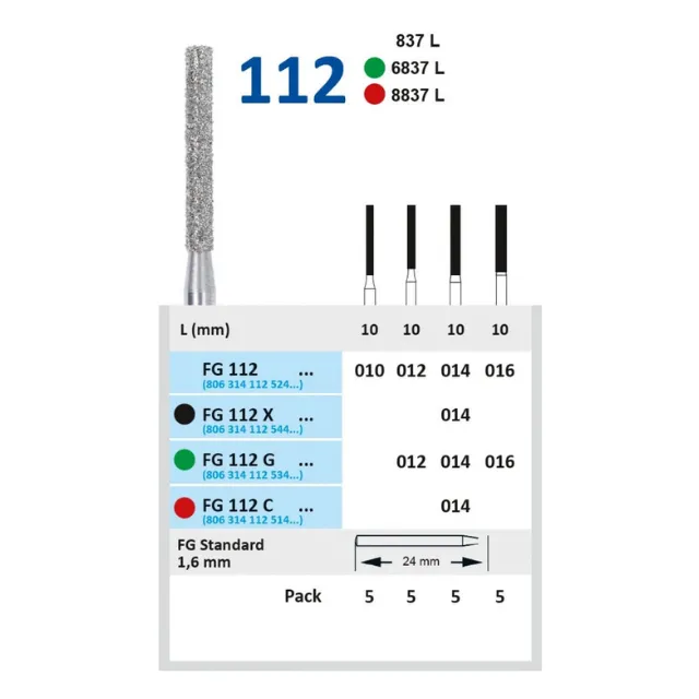 Horico Silindir Elmas Frez FG 112 2