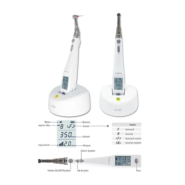 Krafit Endo A LED Kablosuz Işıklı Endo Motor - 16:1 Anguldruvalı 2