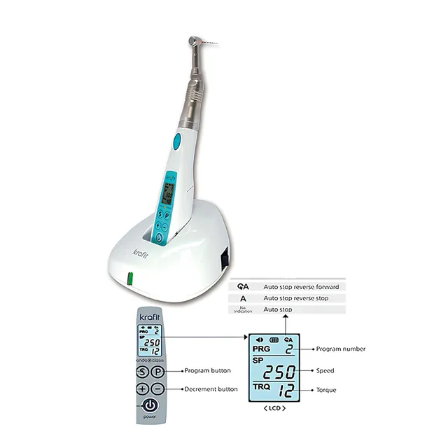 Krafit Endo E Kablolu Endodontik Motor - 16:1 Anguldruvalı 2