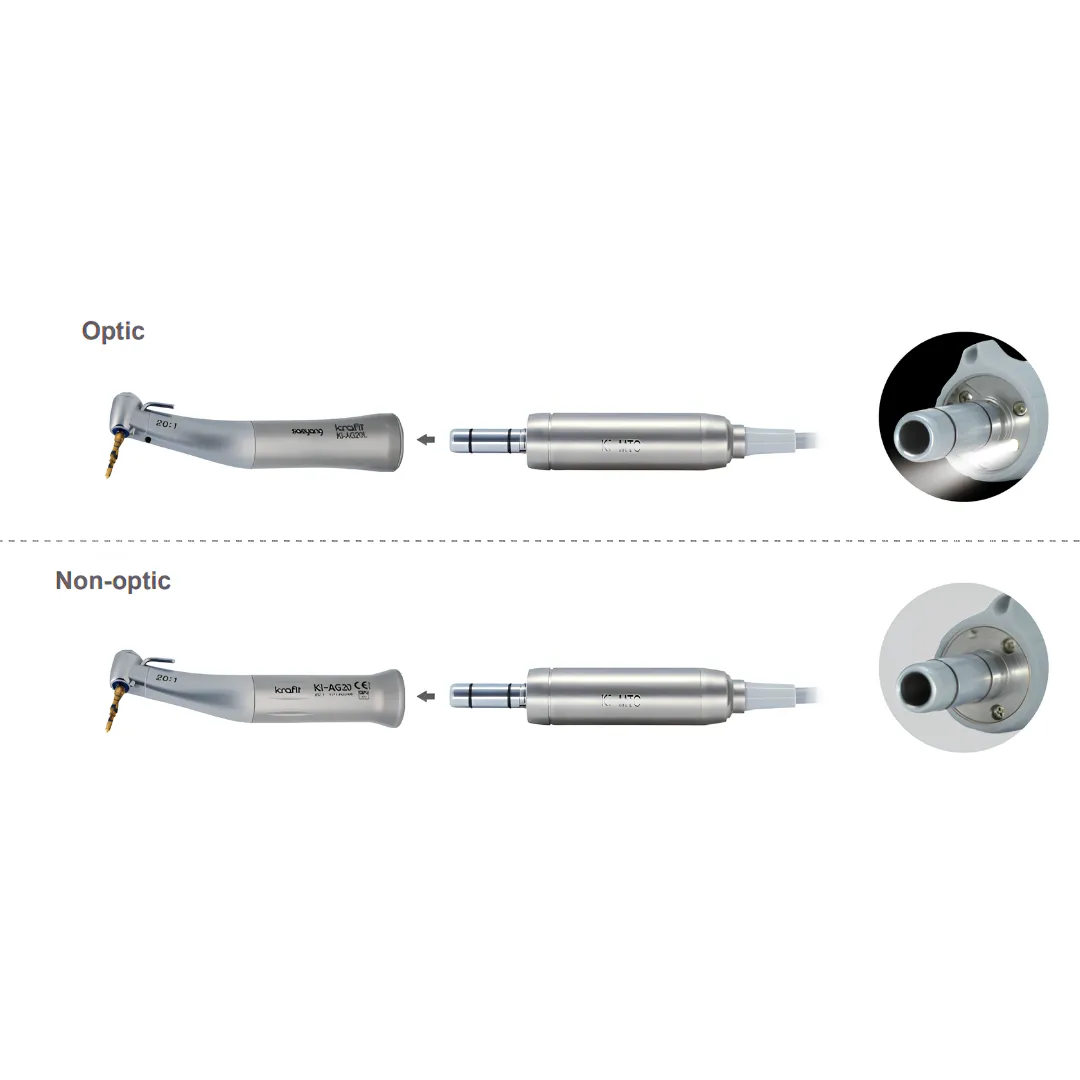 Krafit Ki-20 İmplant Motoru + Işıksız Anguldruvalı Set 3