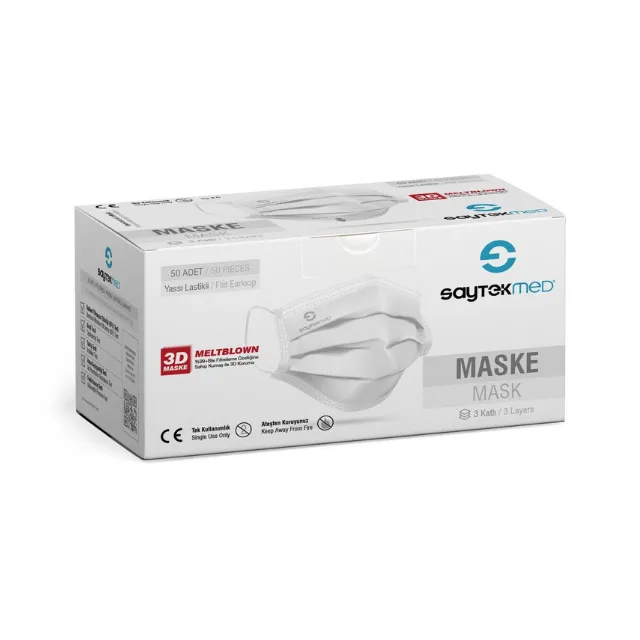 Saytec 3 Katlı Cerrahi Maske 50lik  photo