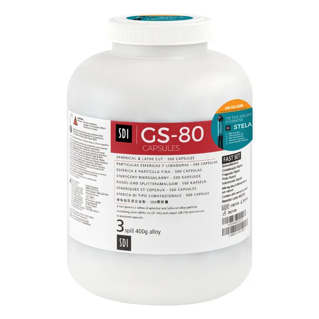 SDI Dental GS-80 Amalgam 50'lik Kapsül %40 Gümüş 3'lük 3