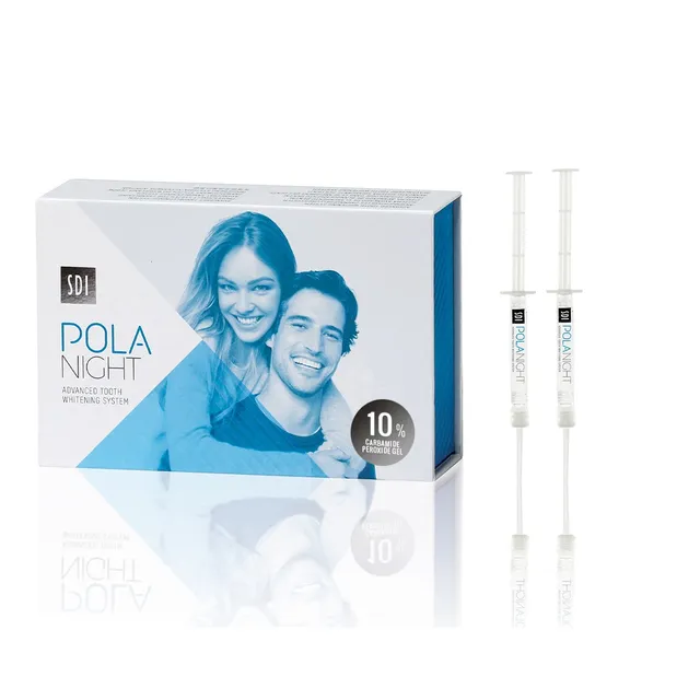 SDI Dental Pola Night Ev Tipi Beyazlatma %22 Karbamid Peroksit 10 x 1.3 gr Şırınga + 2 Adet Plak photo