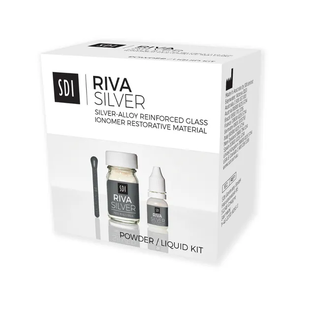 SDI Riva Silver – Gümüşle Güçlendirilmiş Cam İyonomer Dolgu Materyali (Toz + Likit Set) photo