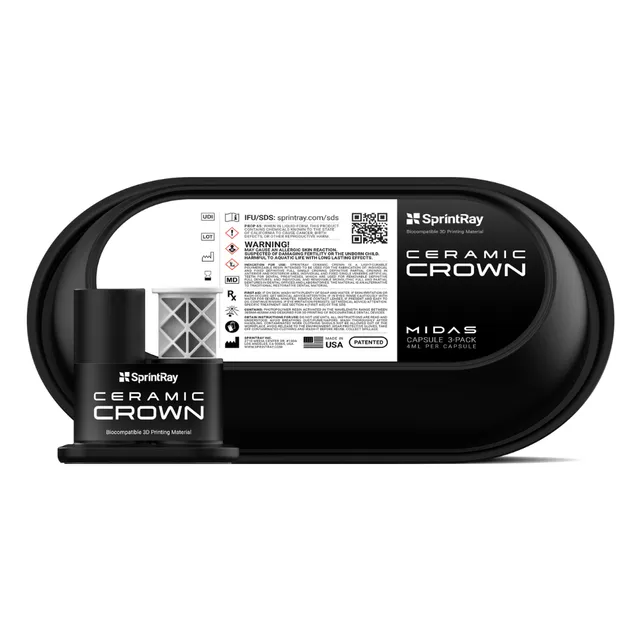 SprintRay Midas Ceramic Crown Single Capsule photo