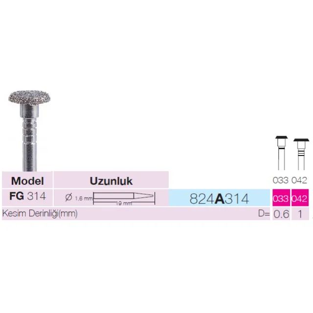 Sunshine 824A Sentetik Elmas Frez 2