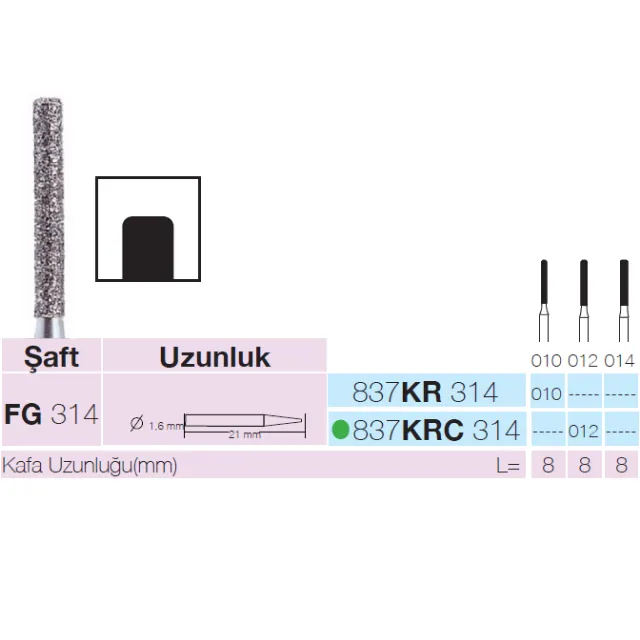 Sunshine 837KR Sentetik Elmas Frez 2
