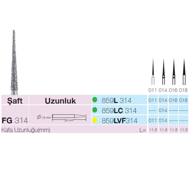 Sunshine 859L Sentetik Elmas Frez 2