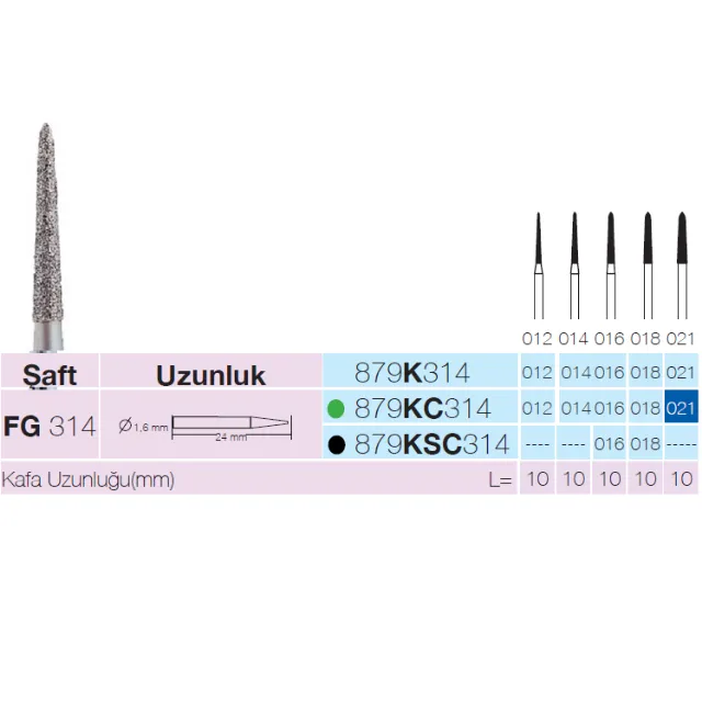 Sunshine 879K Sentetik Elmas Frez 2