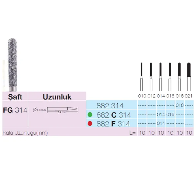 Sunshine 882 Sentetik Elmas Frez 2