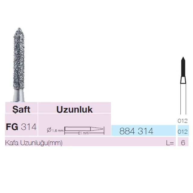 Sunshine 884 Sentetik Elmas Frez 2