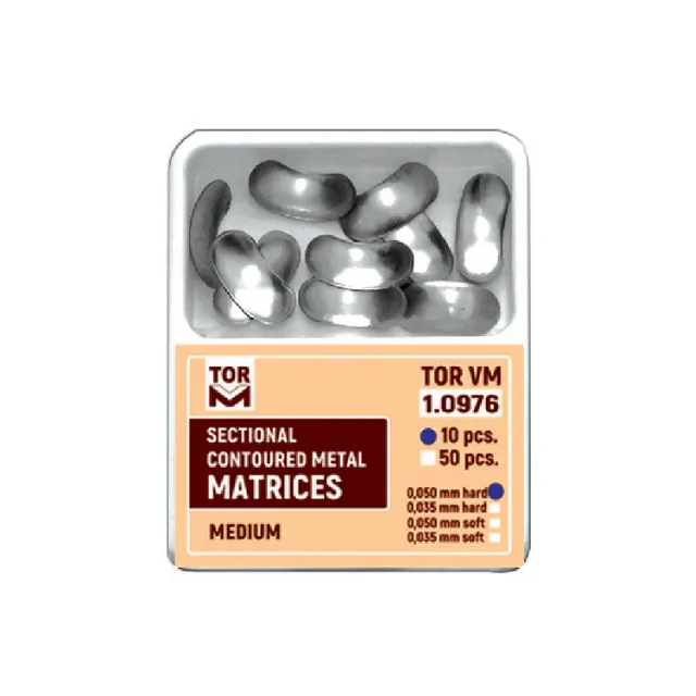 Tor VM Bölgesel Konturlu Metal Matrixler (Medium) No:10976 0,050mm Sert 10'lu photo