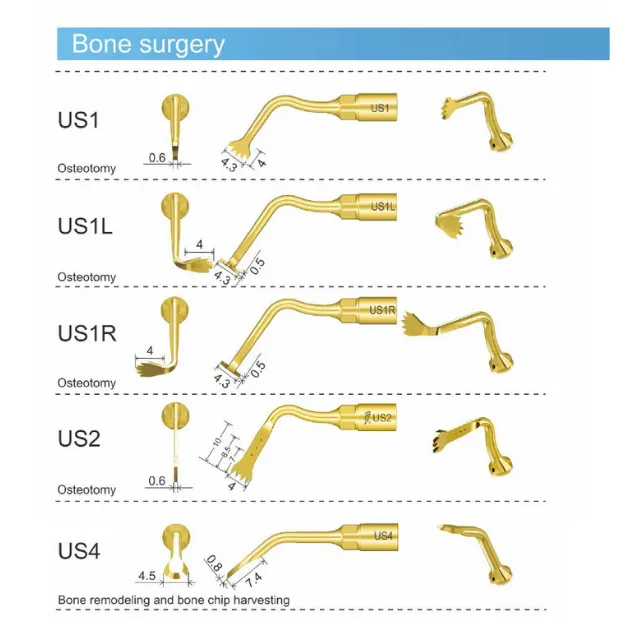 Woodpecker Cerrahi Piezo Kemik Cihazı Bone Cut Uç Refil photo